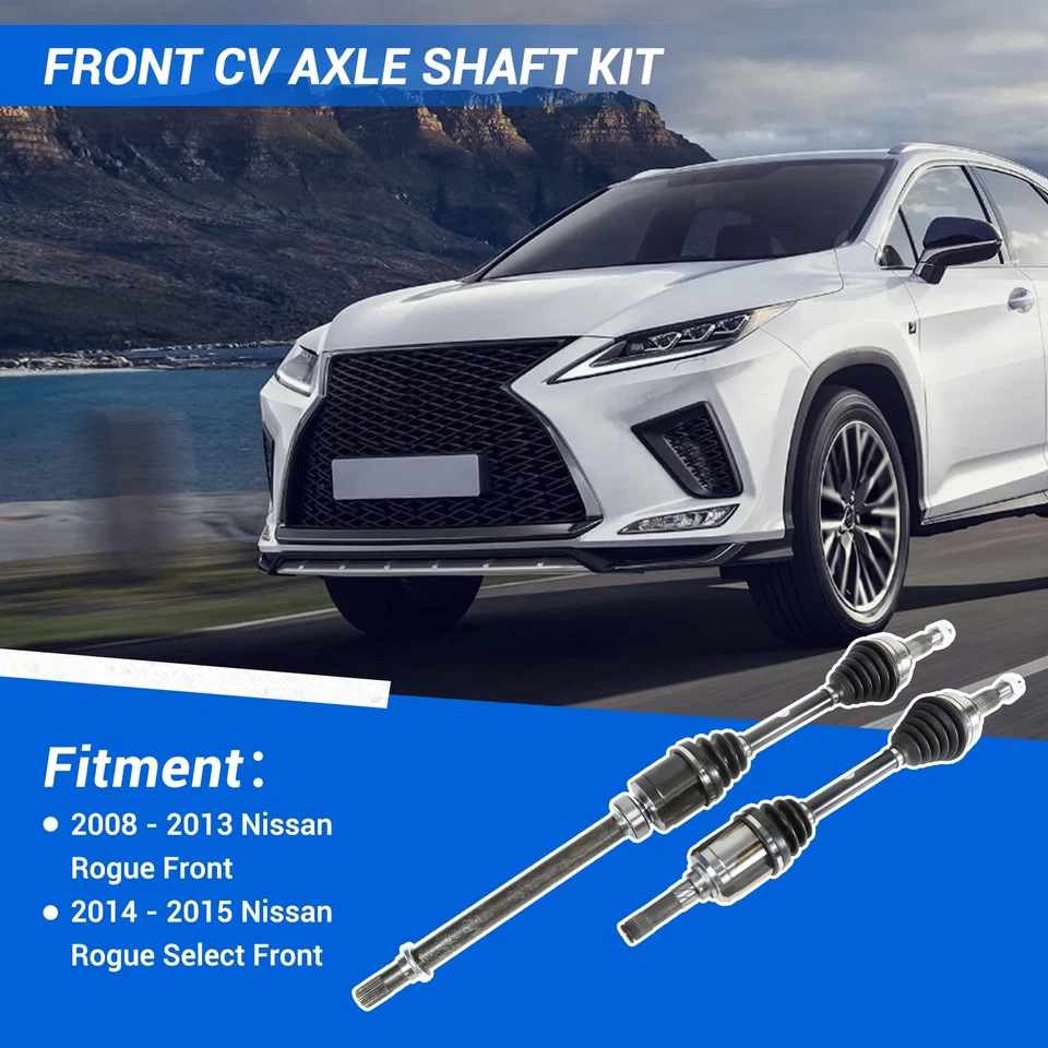 Par de ejes delanteros CV para Nissan Rogue 2008-2013 2014-2015 Rogue Select AWD Foto 2 de 4