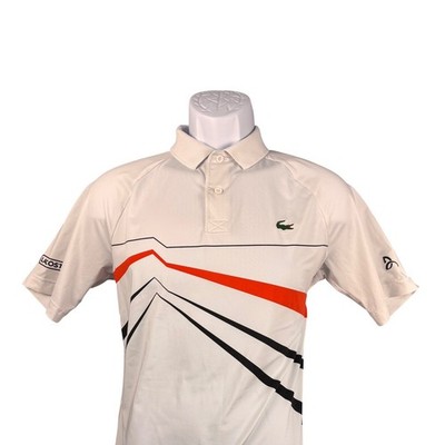 Lacoste Sport Novak Djokovic Men White Tennis Polo Shirt DH3382