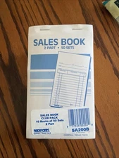 Rediform 2 Part Sales Book Handwritten Receipt Book-10 Books of 50 NEW