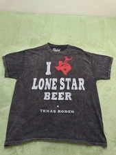 Lone Star Beer  Texas T-Shirt Pabst / Officially Licensed/Black Tie Die Size XL