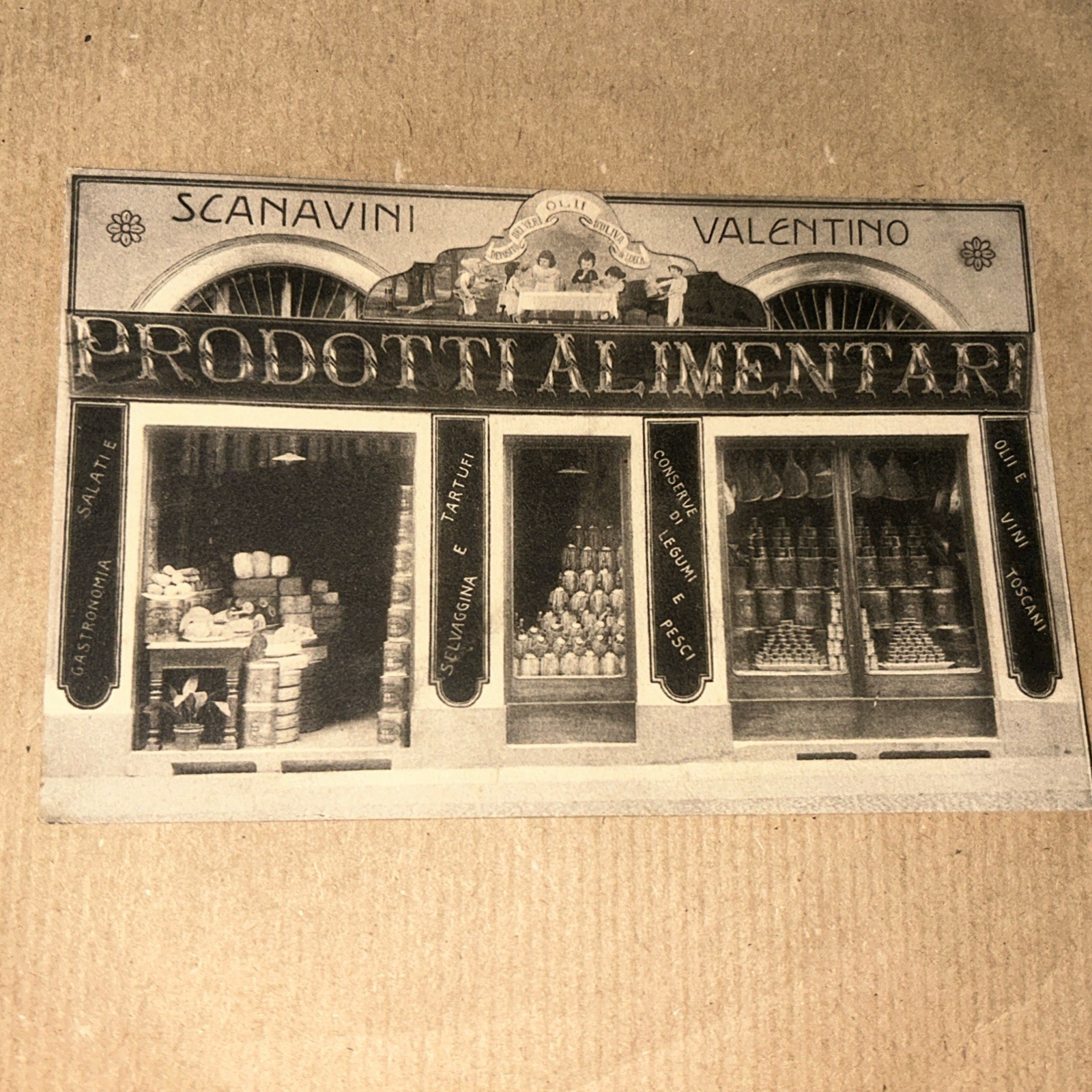 NEGOZIO PRODOTTI ALIMENTARI SCANAVINI VALENTINO (LUCCA)-ANNI 20-TOSCANA
