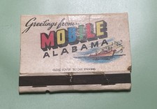 Greetings From Mobile Alabama Matchbook - 40 Strike