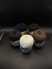 Lot Of 5 Sugar 'N Cream Multiple Colors 100 Cotton 2.5 Oz Each Yarn Bundles