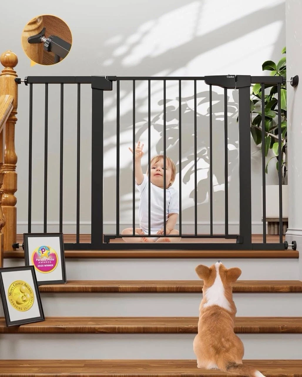 Cumbor 29.7-48" Baby Gate for Stairs