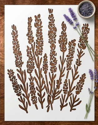 Large Lavender Stencil for Painting on Wood   Stencils for Crafts Reusable