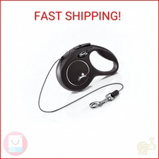 FLEXI Classic XS Cord Retractable Dog Leash Black -10 ft for Extra Small, Tiny