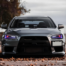 Rgb Car Headlights For Mitsubishi Lancer Ex Evo Cfcj 2008-2017 Led Front Lamp