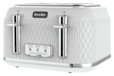 Breville VTT911 Curve 4-Scheiben-Toaster (weiß und chrom)