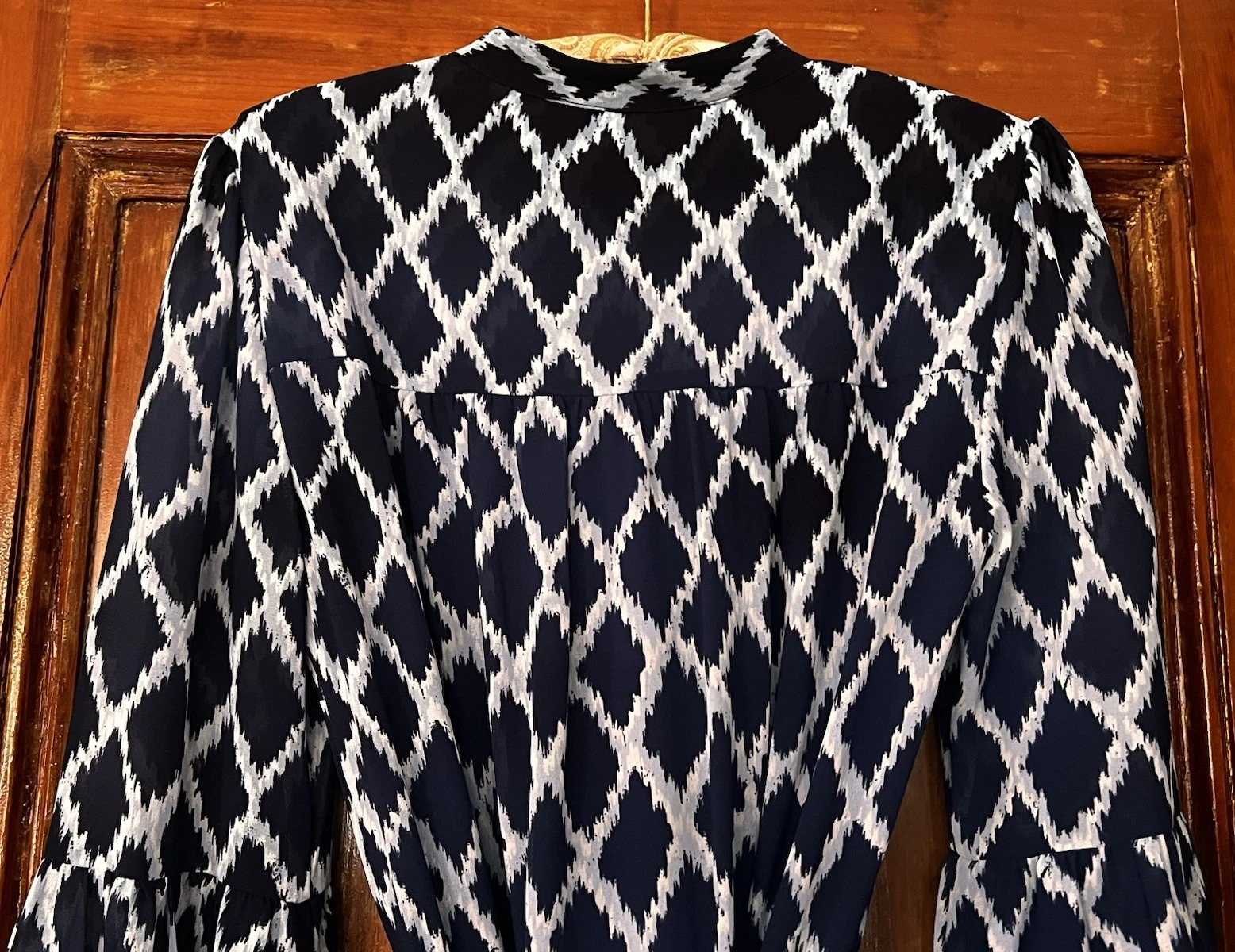 Camicia Michael Michael Kors stampa Ikat a strati blu Shore taglia 4