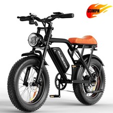 20" Fat Tire 1500W Electric Mountain Bike for Adults 33MPH 60Miles Cruiser Ebike