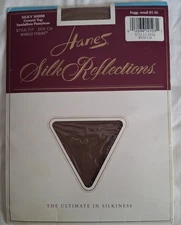 Vtg Hanes Silk Reflections 717 Silky Sheer Sandalfoot Barely There Control Top