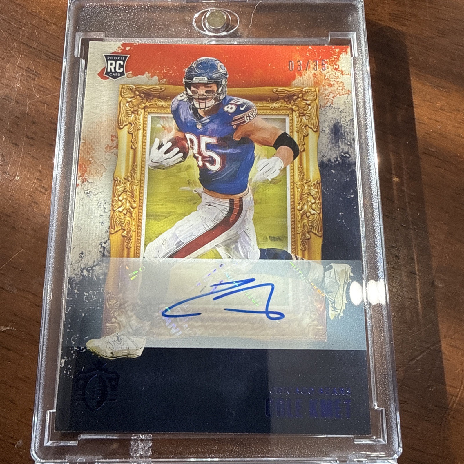 Cole Kmet Panini Chronicles Gridiron Kings #GK28 Autograph Purple