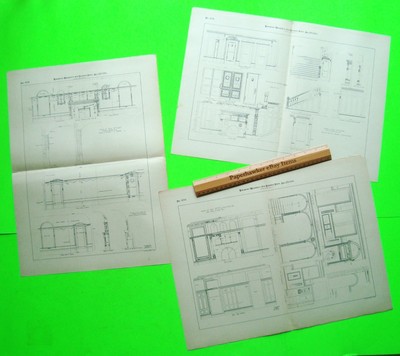 Lot/3 1893 THOMAS McINTYRE HOUSE W. 75th ST. NYC ARCHITECTURAL DETAIL DRAWINGS