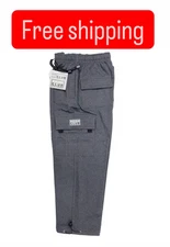 Pro Club Men Heavyweight Cargo Long Pants Color Charcoal Size M- L- XL
