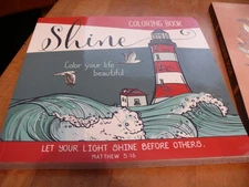 Coloring Books - Two - "Shine" and "Faith, Hope, Love"   Youth and Adult  New