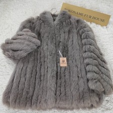 Gray Dyed Fox Fur Coat - Genuine Vintage Fur From Japan
