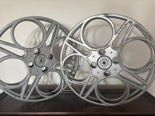 2 Vintage Goldberg Bros 35mm Cast Alum Film Movie Theater Reel 15"