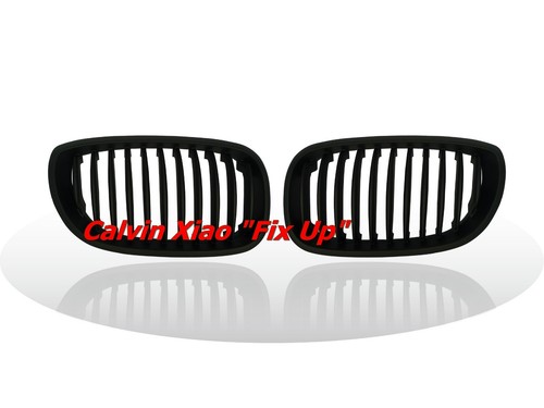 MIT MATT BLACK FRONT KIDNEY GRILLE BMW E46 2D 3 SERIES 2003-2005 - Picture 4 of 5