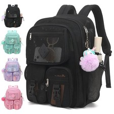 Mesh Backpack for Girls Boys, Heavy Duty Semi-Transparent Mesh Bookbag Womens...