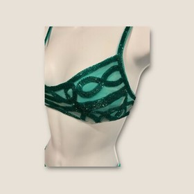 LA PERLA embroidered swim bra with beads