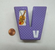 Vintage Sesame Street Letter V Jim Henson Tyco 3" Textured Alphabet Replacement