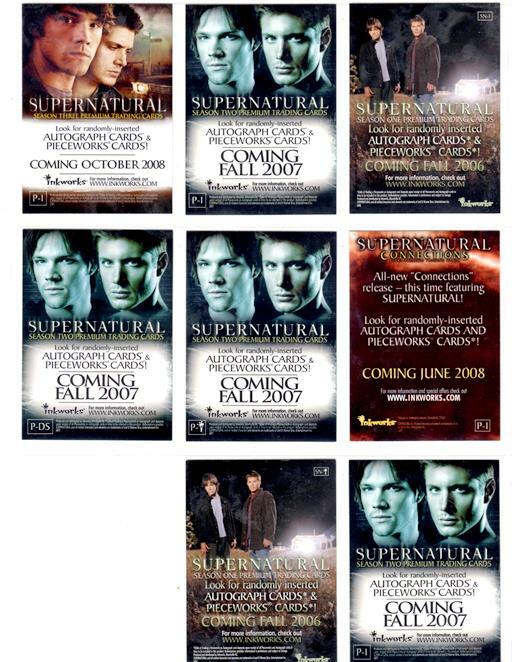 INKWORKS - SUPERNATURAL SEASON 1-2-3 & CONNECTIONS SELL