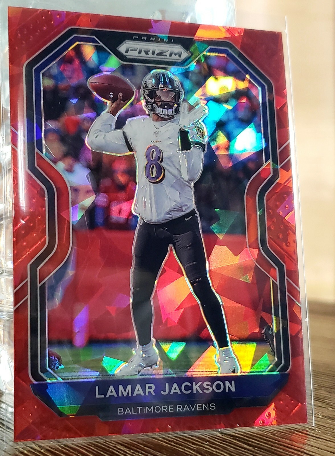 Lamar Jackson 2020 Panini Prizm Red Cracked Ice #37 RAVENS 🔥🔥🔥