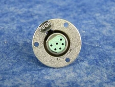 Switchcraft C6F Circular Panel Mount 6 Pin XLR Female Silver Pin Nickel