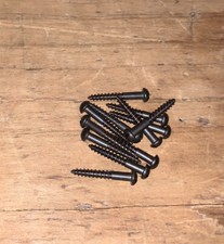 #2 X 5/8 Screws Slotted Round Head Steel Black American Old Stock