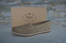 PRADA 42,5 8,5 Slippers Loafers Moccasins Low Shoes Beige New Ehemuvp