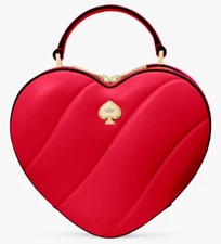 Kate Spade Love Shack 3D Heart Crossbody Bag Red Leather KK191 Purse NWT $399