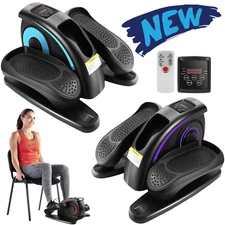 Under Desk Elliptical Machine,Electric Pedal Bike Exerciser Trainer LCD Display^