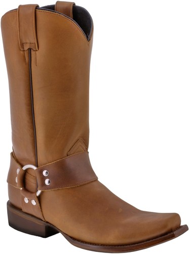 brown mens biker boots