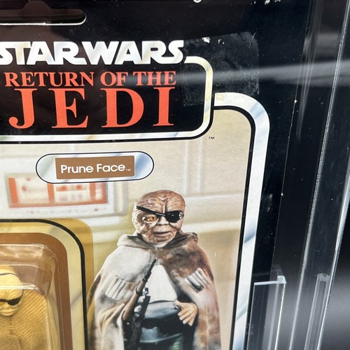 Prune Face ROTJ 77 Back-A Graded AFA 75 1984 Kenner Star Wars Modellino - Foto 5 di 7