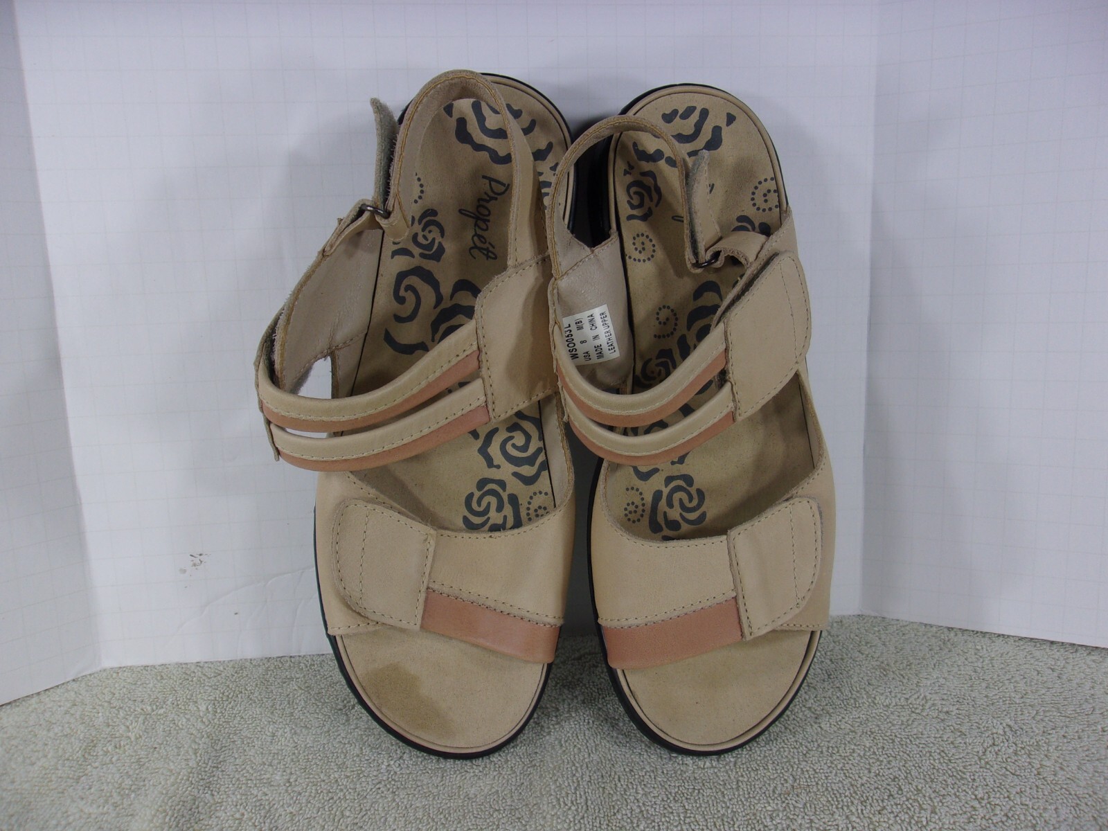 APL Propet Jocelyn sandali in pelle con cinturino regolabile scarpe donna taglia 8 **NUOVI**