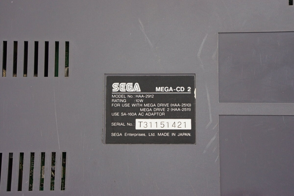 MEGA CD 2 Console SEGA Tested System JAPAN HAA-2912 -NTSC-J