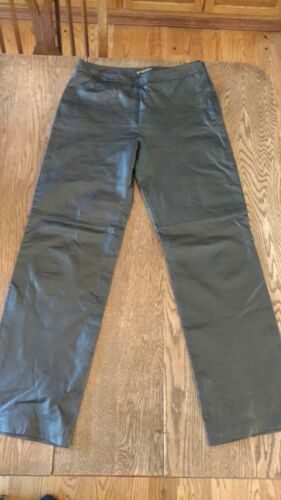 Metrostyle 100% real genuine leather side zip pant