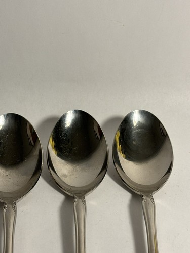 4 Dessert / Oval Soup Spoons gloss Noritake SERENADE 18/8 Stainless Japan 7 3/8" - Picture 3 of 8