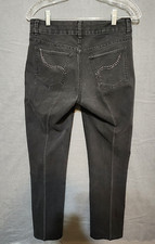 Riders by Lee Black Denim Womens Size 8M Gems Back Pockets