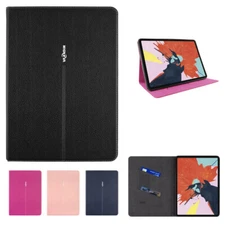 For iPad Pro 12.9 3rd Gen Case Kickstand & Pencil Holder Folio Smart Stand
