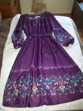 Vintage Pretty Purple Ms Jones Dress Size M? in IMMACULATE Shape,Shows No Wear