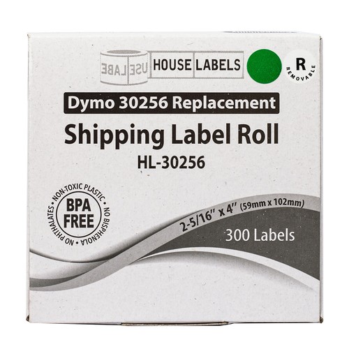 DYMO LW 30256-R REMOVABLE GREEN - 1 Roll of 300 - Large Shipping Labels - FAST ! - Afbeelding 7 van 9