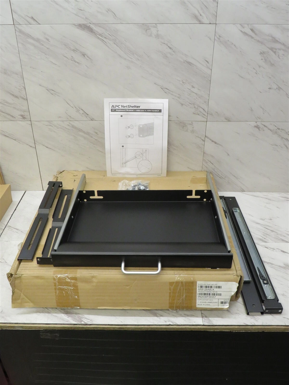 Open Box APC 17" Keyboard Drawer Black AR8126ABLK