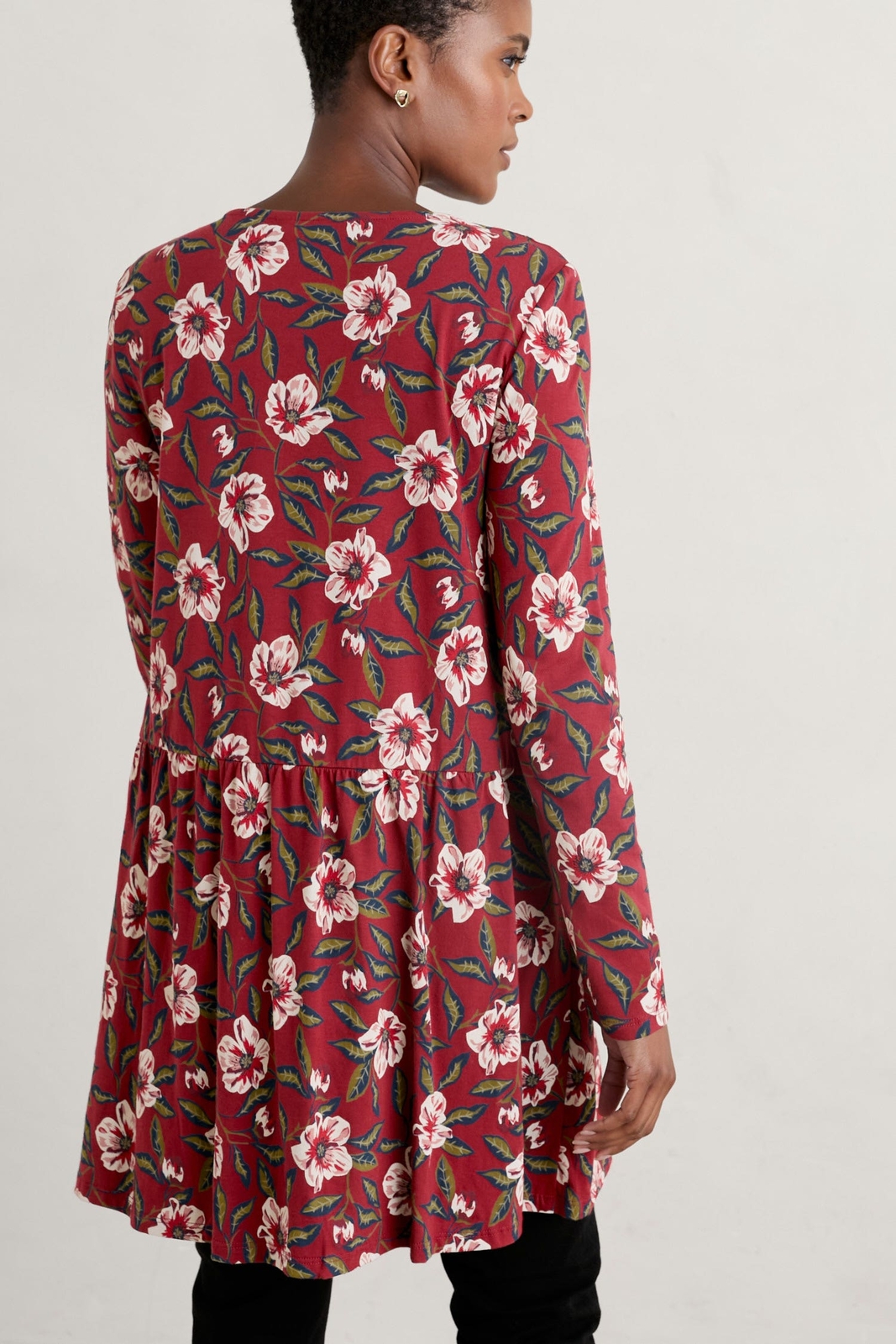 Seasalt Women's Tunic red Saffron Rise Jersey Tunic Regular Mary