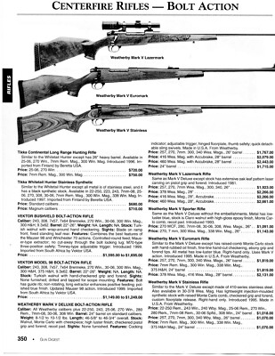 2003 Print Ad of Weatherby Rifle Mark V Lazermark, Euromark, Stainless