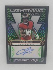 2022 Panini Obsidian Lightning Strike Electric Etch Green /50 Chris Godwin Auto