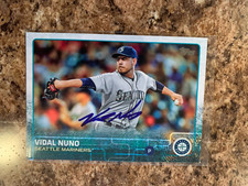 Vidal Nuno Signed 2015 Topps Update Auto Seattle Mariners Rc # US306