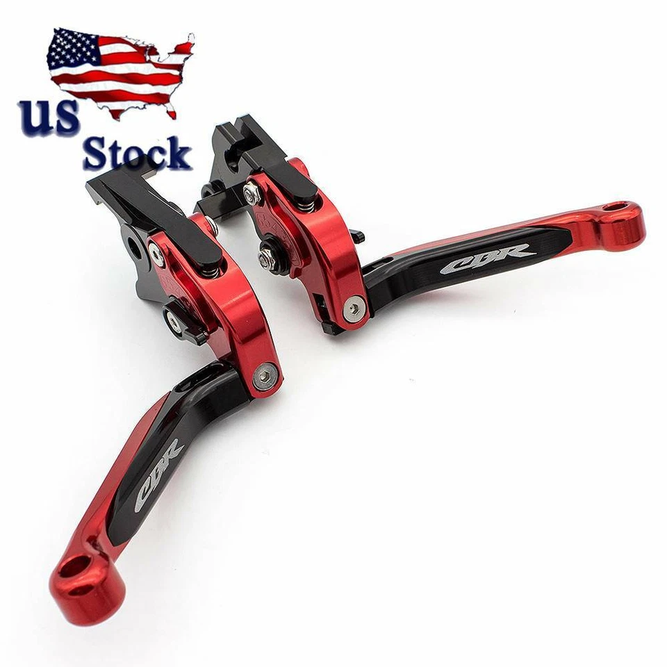 Palancas de freno de embrague CNC rojas para Honda CBR 600 F2, F3, F4, F4i 1991-2007 2002 2003 Foto 3 de 4