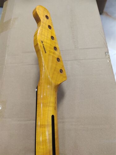 Low Price Vintage TELE electric guitar neck Canada flame maple 21 Frets yellow - Picture 1 of 6