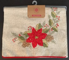 14 X 72 POINSETTIA WALTZ Table Runner / Machine Washable